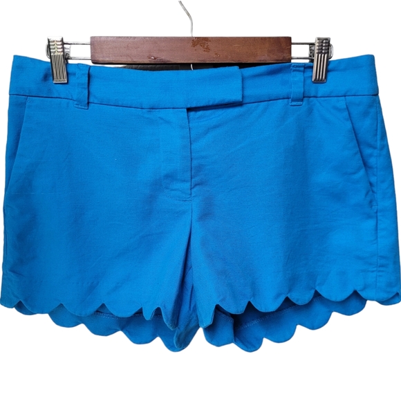 J. Crew Pants - J.Crew Linen Blend Scallop Shorts Size 6